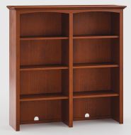 Alder Wood McKenzie 48"W Modular Open Hutch in Glazed Antique Cherry Finish