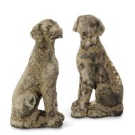 Weathered Stone Dog Each