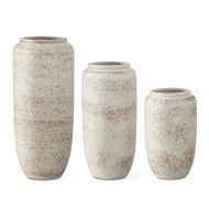 Large Cream & Taupe Textured Ceramic Vase Each