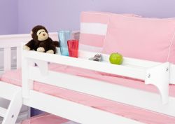 Solid Wood Framed Hanging Wide Bedside Tray in White Finish