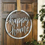 Happy Home Tin Door Decor by Mud Pie