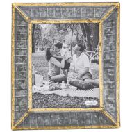 8X10 Tin Ribbed Photo Frame