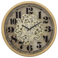 Gold Round Gear Clock