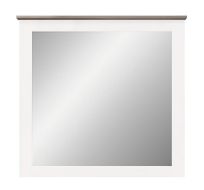 Solid Alder Wood Portland Mirror in Driftwood & Snow White Finish
