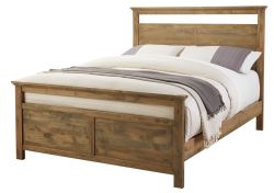 Solid Alder Wood Emerson Queen Bed in Mineral Finish