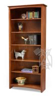 Solid Alder Wood Shaker Bookcase 36" x 84" in Antique Cherry Finish