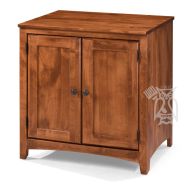 Solid Alder Wood Shaker 2 Door Modular Printer Stand in Antique Cherry Finish