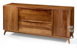 Solid Walnut Catalina Office File Credenza in Natural Finish
