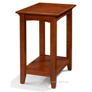 Alder Wood McKenzie Accent Table with shelf in Glazed Antique Cherry Finish