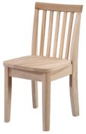 Solid Parawood Wood Mission Shaker Unfinished Child Chair