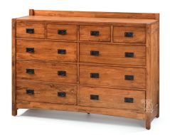 Solid Mindi Wood Mission Hills 10 Drawer Dresser