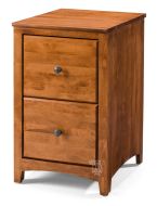 Solid Alder Wood Shaker 2 Drawer Modular File Cabinet in Antique Cherry Finish
