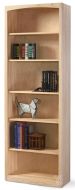 Solid Pine Wood Unfinished Modern Style Bookcase 30" wide x 84" high