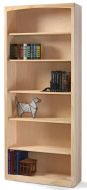 Solid Pine Wood Unfinished Modern Style Bookcase 36" wide x 84" high
