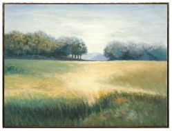 Golden Field Framed Wall Art on Canvas