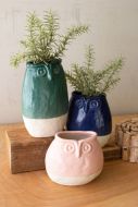 Ceramic Owl Planter Each