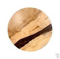 Amish Crafted Solid Rustic Maple Wood Vermillion 16" Lazy Susan in Espresso