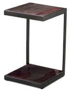 Solid Sheesham Wood Manzanita Sofa Mate Table in Midnight Finish