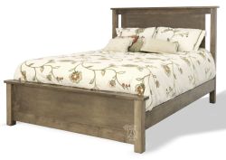 Amish Crafted Solid Maple Wood Platte River Queen Bed in Oatmeal Finish