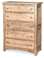 California Made Solid Maple Wood Sunrise Chest of Drawers in Glazed Sand Finish