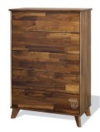 Solid Walnut Wood Linn Chest of Drawers in Natural Finish