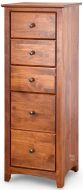 Solid Alder Wood Shaker 5 Drawer Lingerie Chest with Deep Blanket Drawers in Antique Cherry Finish