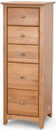 Solid Alder Wood Shaker 5 Drawer Lingerie Chest with Deep Blanket Drawers in Natural Finish