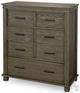 Solid Reclaimed Pine Wood Glacier Point Chest of Drawers in Greystone Finish