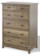 Amish Crafted Solid Maple Wood Platte River Chest of Drawers in Oatmeal Finish