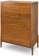 Amish Crafted Solid Premium Cherry Wood Queen Celine Chest of Drawers in Brown Sugar Finish