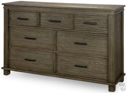 Solid Reclaimed Pine Wood Glacier Point Dresser in Greystone Finish