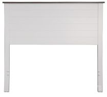 Solid Alder Wood Portland Shiplap Full Headboard in Driftwood & Snow White Finish