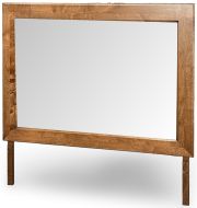 Solid Alder Wood Virginia Beveled Mirror in Mocha Finish