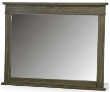 Solid Reclaimed Pine Wood Glacier Point Mirror in Greystone Finish