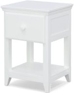 Solid Wood Framed Nightstand in White