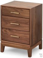Amish Crafted Solid Walnut Allentown 3 Drawer Nightstand in Natural Finish