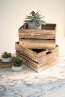 Wooden Slatted Crates Each