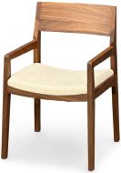 Solid Walnut Wood Iso Arm Chair in Natural Finish