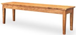 Amish Crafted Solid Tiger Maple Wood Fort Knox Bench in Caramel Cocoa Finish