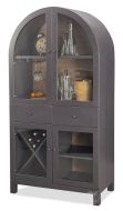 Arch Top Display Bar Cabinet with Wine Rack & Storage