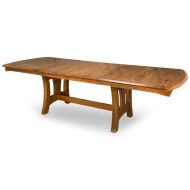 Amish Crafted Solid Rustic Cherry Wood Mason Double Butterfly Leaf Extension Table in Tawny Finish