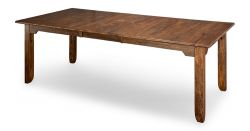 Solid Mango & Walnut Wood Silverdale Extension Table in Russet Finish