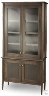 Amish Crafted Solid Maple Wood Tate Bookcase with Glass Doors in Rawhide Finish