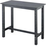 Mahogany Wood Sandy Beach 42" High Bistro Table in Black Sand Finish