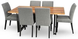 Solid Sheesham Manzanita Live Edge Dining Table & Chair Set
