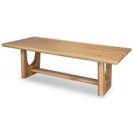 Amish Crafted Solid Rustic White Oak Wood Melbourne Dining Table in Boardwalk Finish