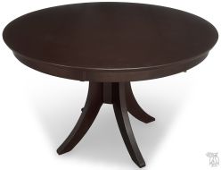 Solid Parawood Cosmopolitan Round Dining Table in Walnut Finish
