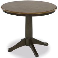 Solid Parawood 36" Round  Table in Hickory & Coal Finish
