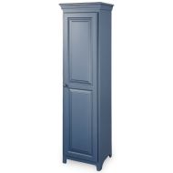 Solid Pine Wood 1 Door Storage Cabinet in Navy Blue