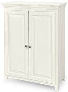 Solid Pine Wood 2 Door Jelly Cupboard Storage Cabinet in Morning Fog